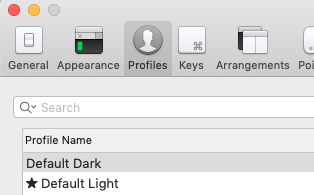 iTerm profiles for dark/light mode